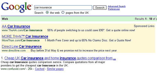 Google Goes Eco-friendly and Displays Background and Directory Ads in Green