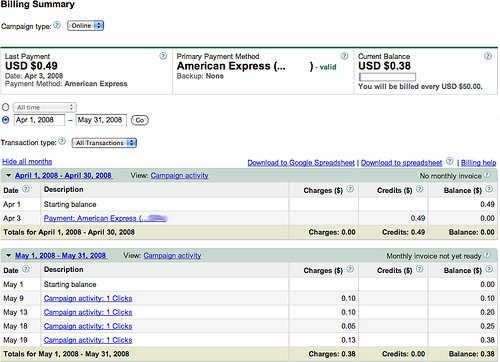 Google Gives a Facelift to AdWords Billing Page!