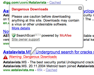 Yahoo! Shows Google as a Malware! Turns out to be Yahoo! URL Mix-Up!