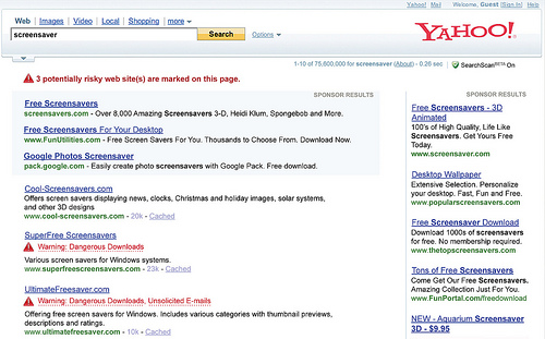 Yahoo! Releases SearchScan(BETA)- Makes Browsing Safer!