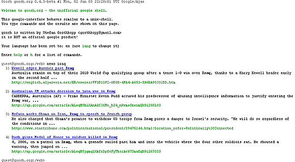 Search Google Via Command Line Interface