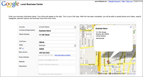 Google Local Business Center