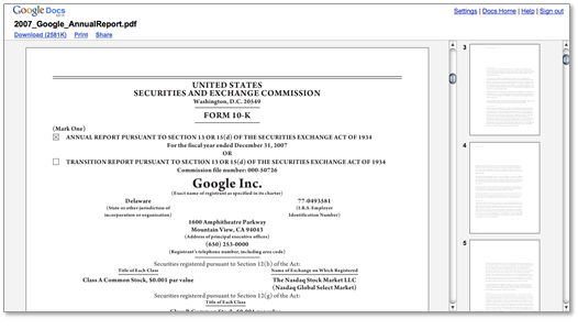 pdf support for google doc