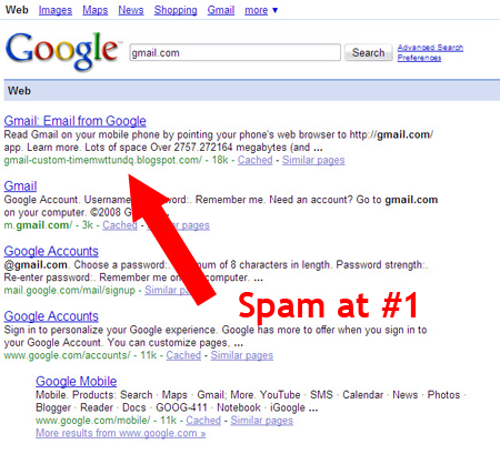Gmail Hit by 302 Hijack