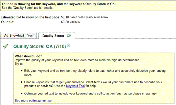New Google AdWords Quality Score System