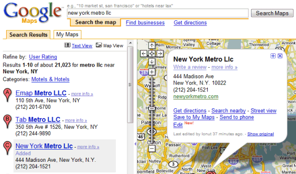 place add to google maps