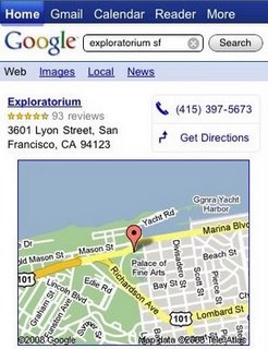 New Google Search results pages for iPhone