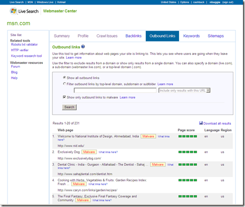 Live Search
