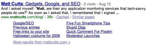 Google is showing Sitelinks