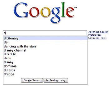 Google Search Suggestions