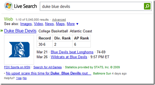 Live Search