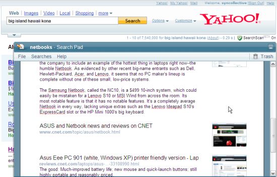 Yahoosearchpad