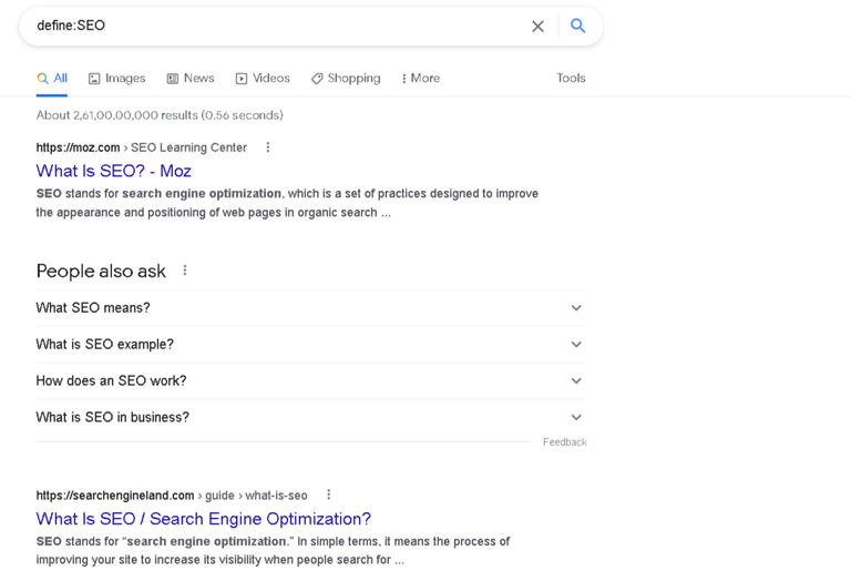 define google search operators