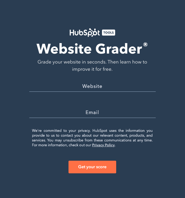 Website grading Tools