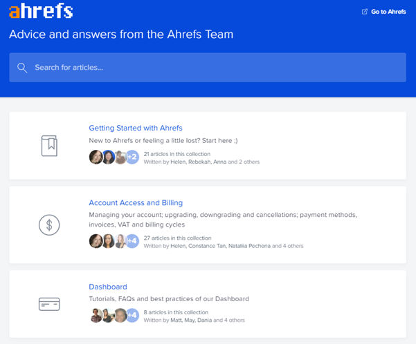 Ahrefs Support
