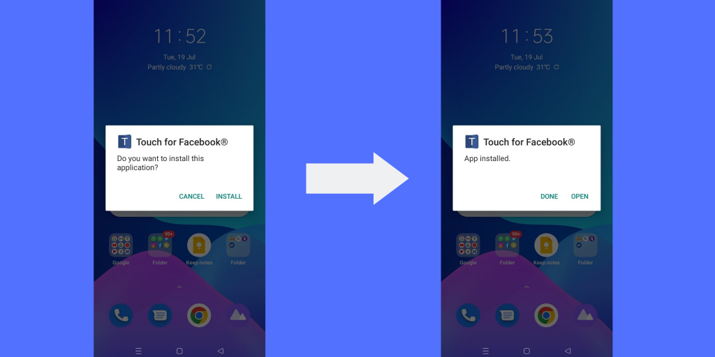 Install Facebook Touch