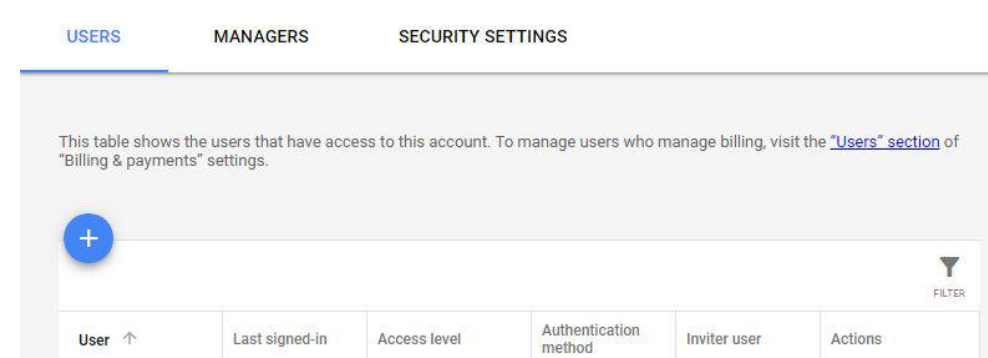 Users Management Page Users Management Page