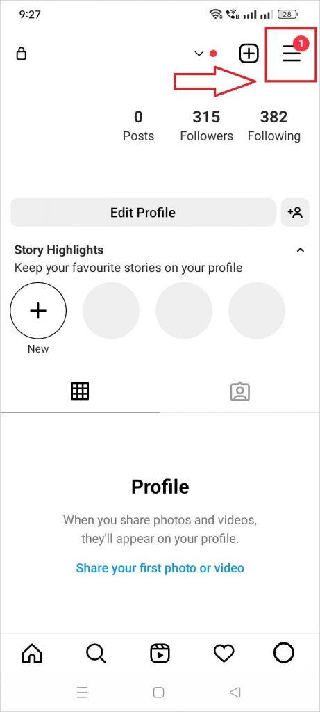 Instagram Menu