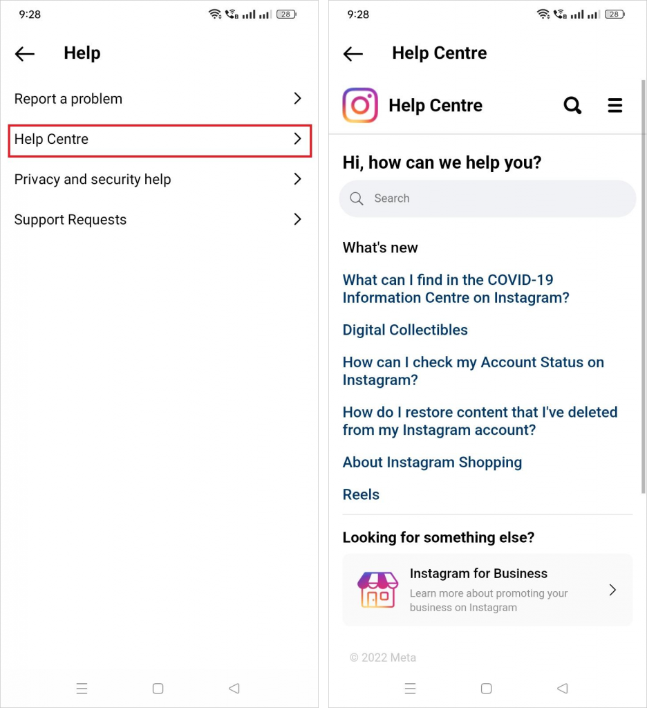 Instagram Help Center