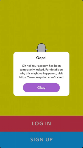 Locked Out of Snapchat Locked Out of Snapchat