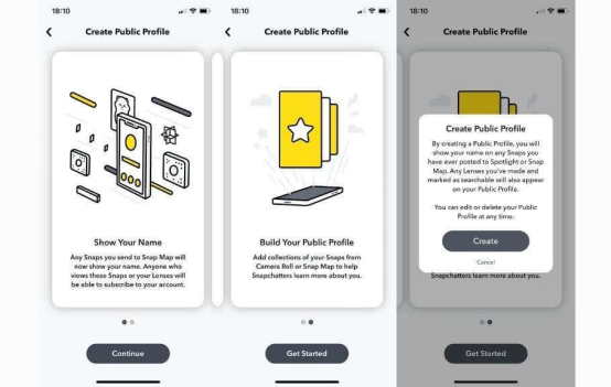 创建公开个人资料 Snapchat