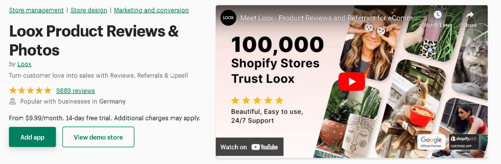 Loox Product Reviews and Images