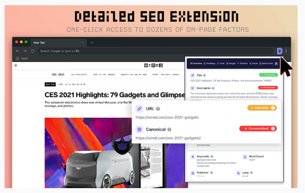 Detailed SEO Extension