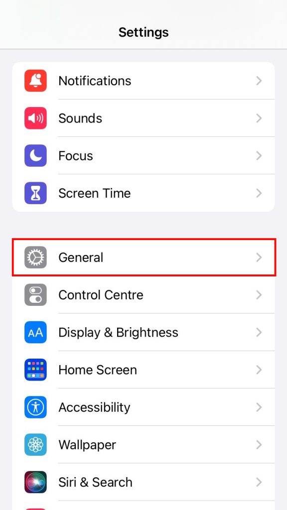 Mobile General Settings