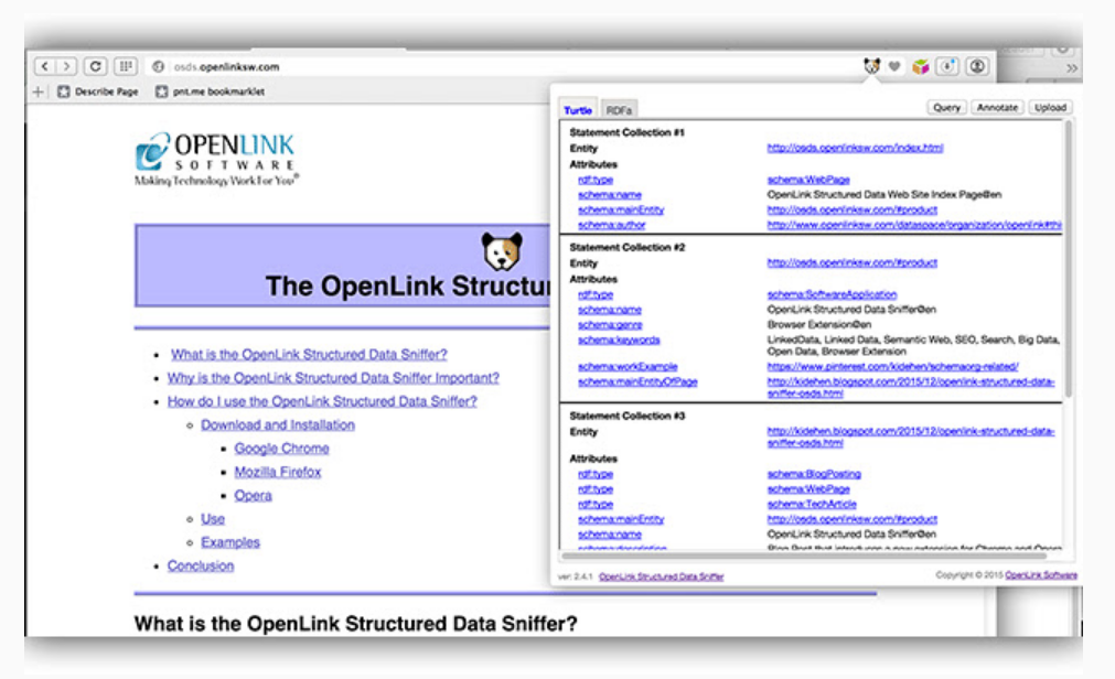 OpenLink Structured Data Sniffer