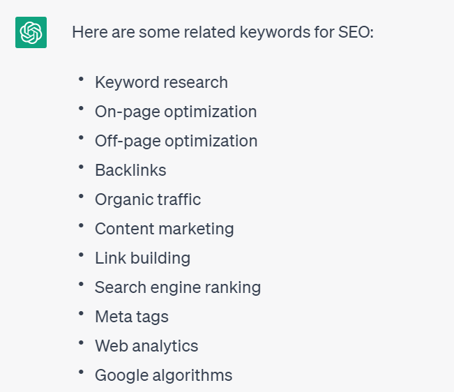 Related keywords for SEO