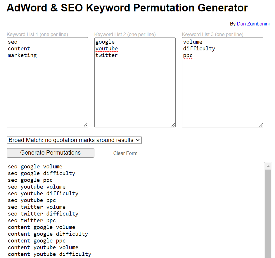 AdWord and SEO Keyword 