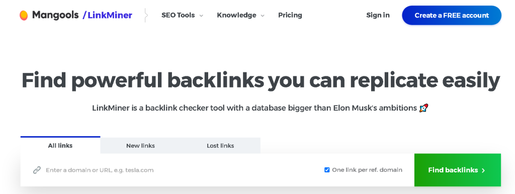 LinkMiner Backlink Checker