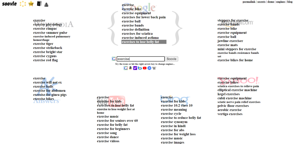 Soovle Keyword Research Tool