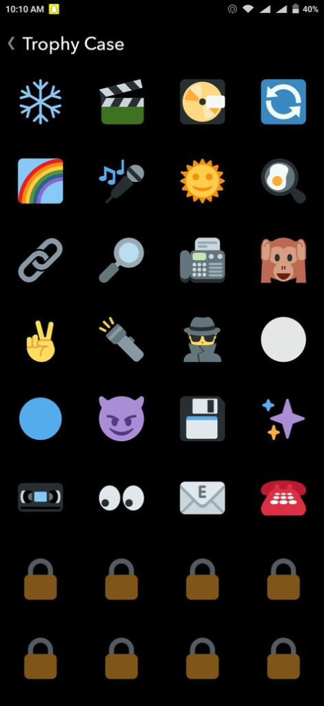 Snapchat Trophy Case Emojis