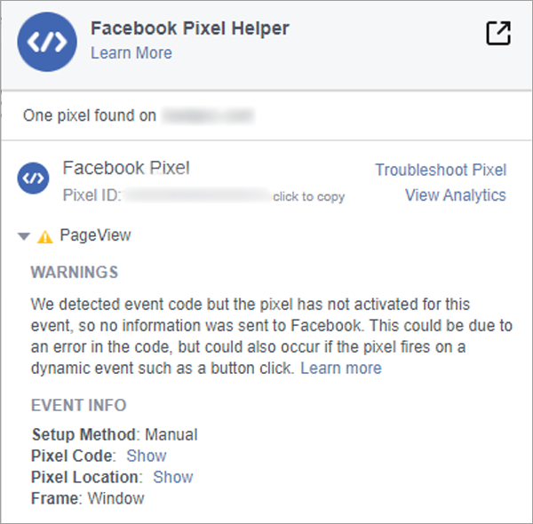 Facebook Pixel Helper