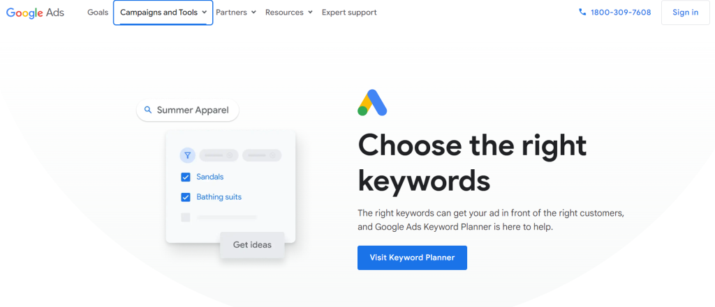 google keyword planner