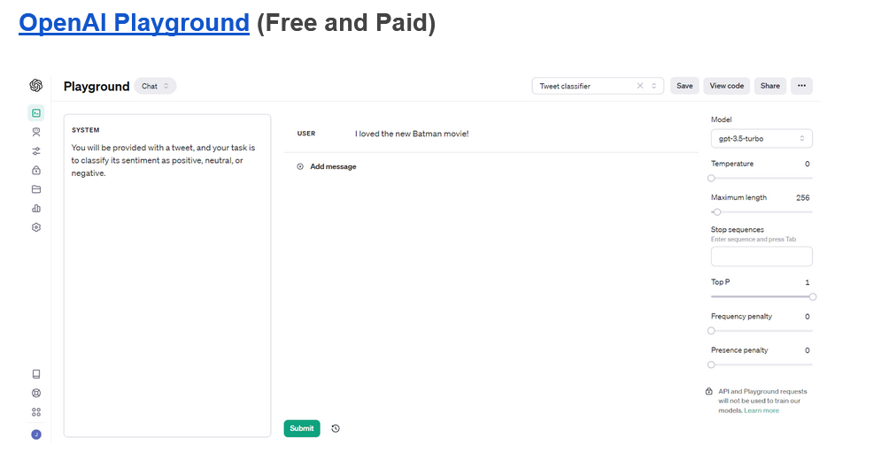 OpenAI Playground