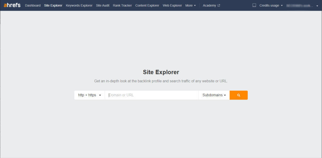 Ahrefs Site Explorer