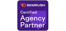 Semrush certified agency partner badge